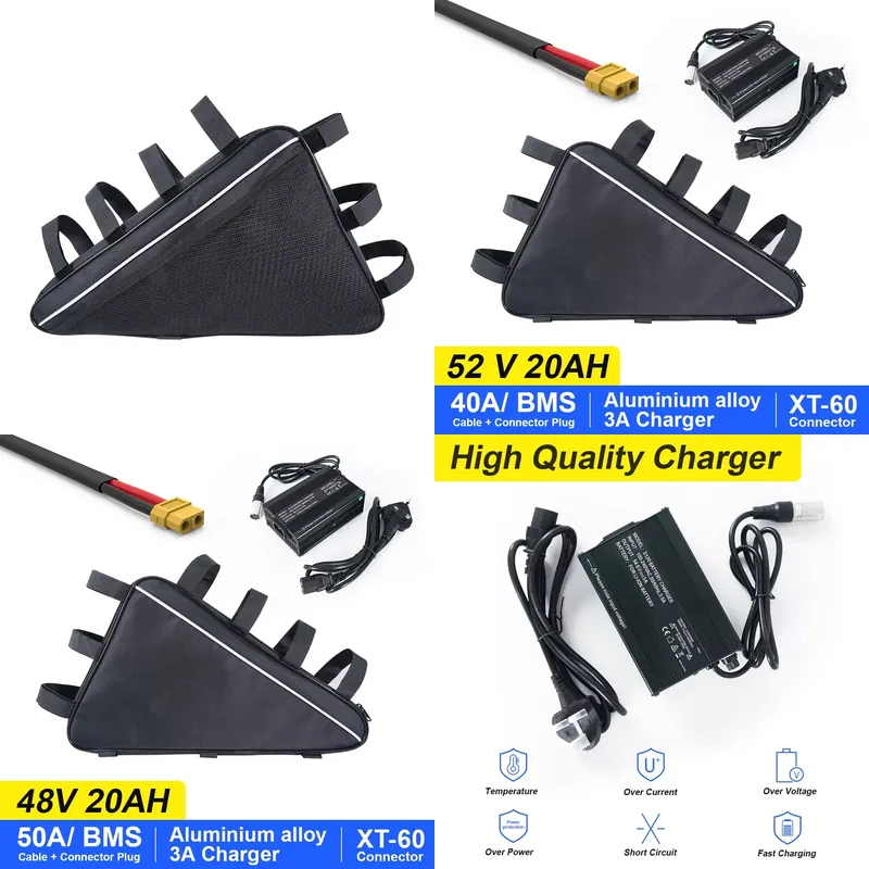 2026 US Triangle Lithium Elect - Ebike Battery 52V 20Ah Triangle Pack ulasan dan harga