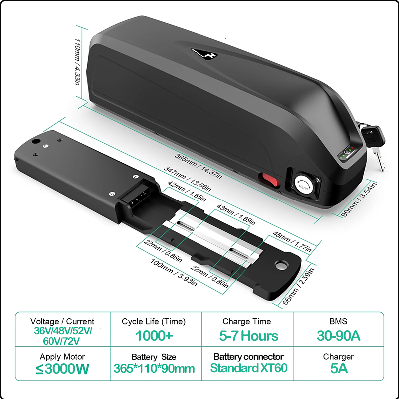 36v 48v 52v Hailong 60v 72v eb - Ebike Battery 48V 20Ah Hailong ulasan dan harga